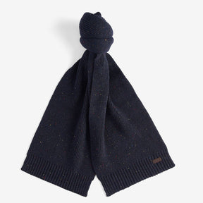 Barbour Carlton Fleck Beanie & Scarf Gift Set in Navy