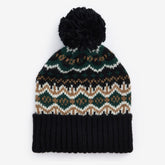 Barbour Case Fairisle Beanie in Green Loch