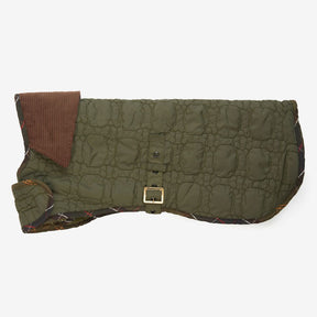 Barbour Dog Bone Quilted Dog Coat in Dark Olive
