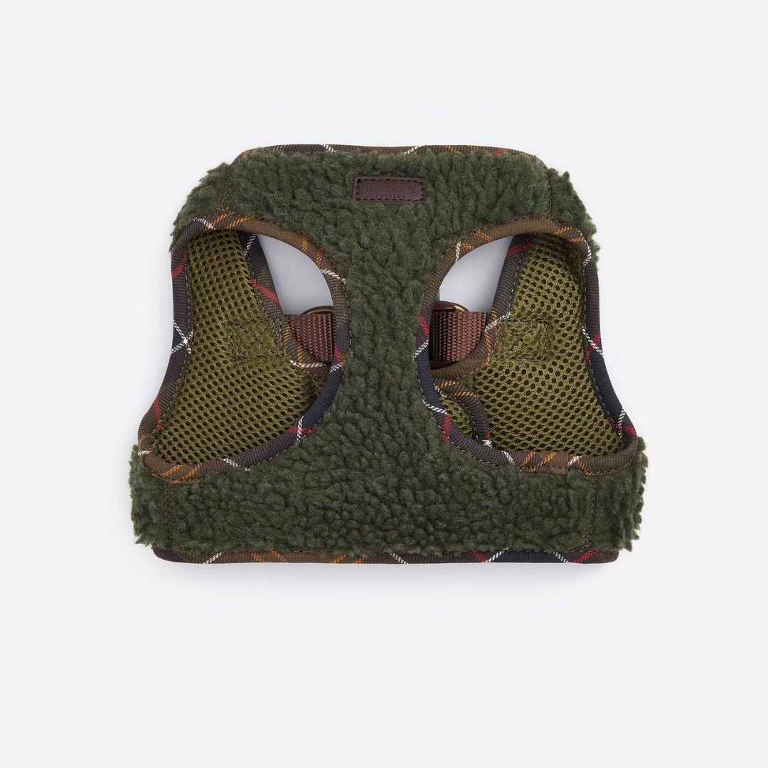 Barbour Dog Fleece Harness in Olive