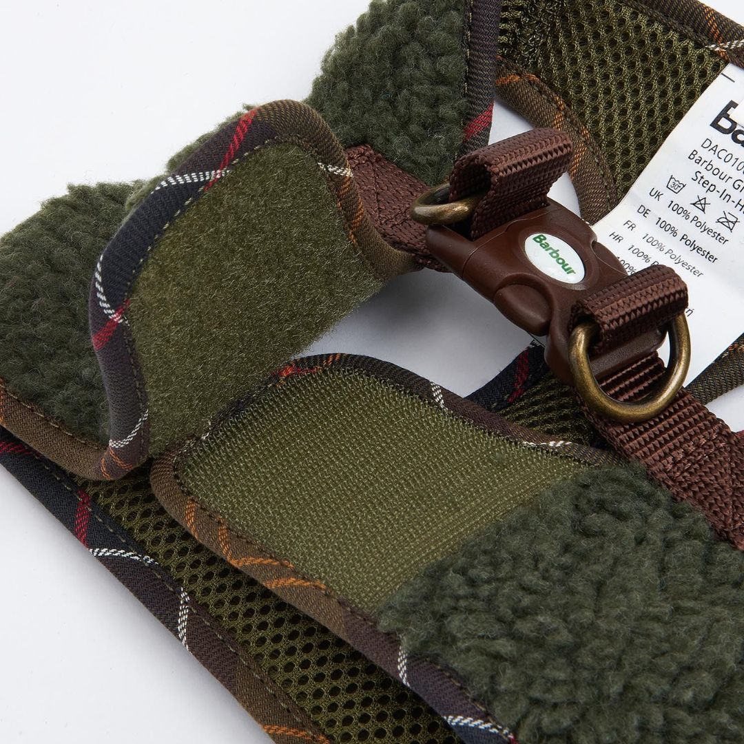 Barbour Dog Fleece Harness in Olive