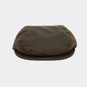 Barbour Dog Wax Flat Cap in Olive