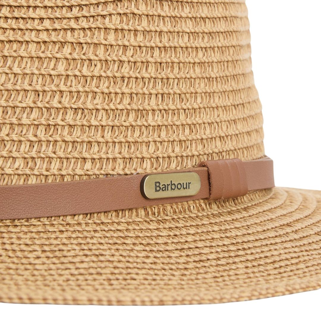 Barbour Evelyn Braid Trilby Hat in Tan