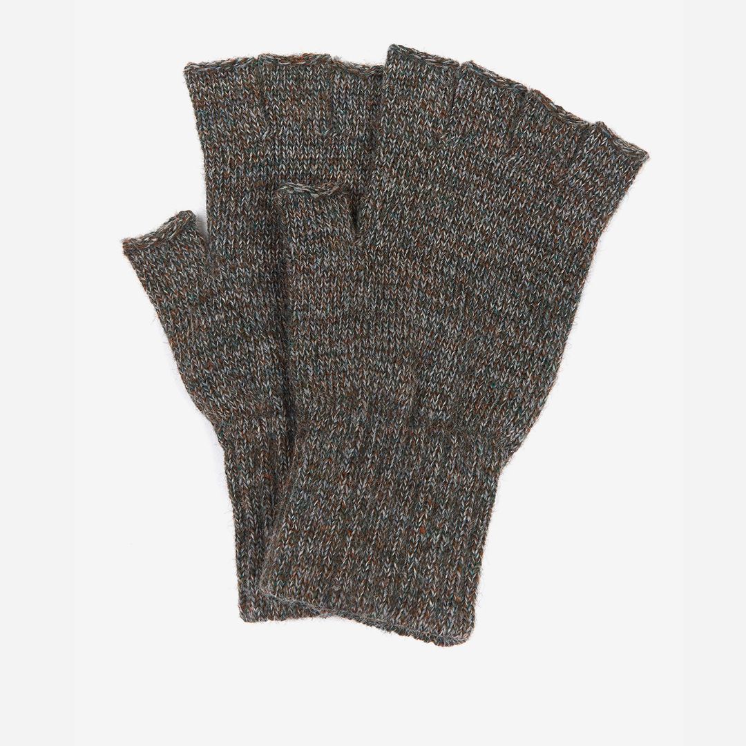 Barbour Fingerless Gloves in Olive