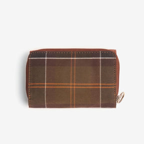 Barbour Laire French Purse in Brown & Classic Tartan