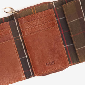Barbour Laire French Purse in Brown & Classic Tartan