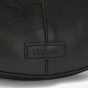 Barbour Laire Leather Half-Moon Bag in Black