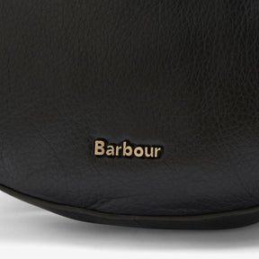 Barbour Laire Leather Half-Moon Bag in Black