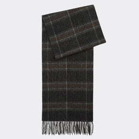 Barbour Marsden Reversible Lambswool Scarf in Grey and Navy