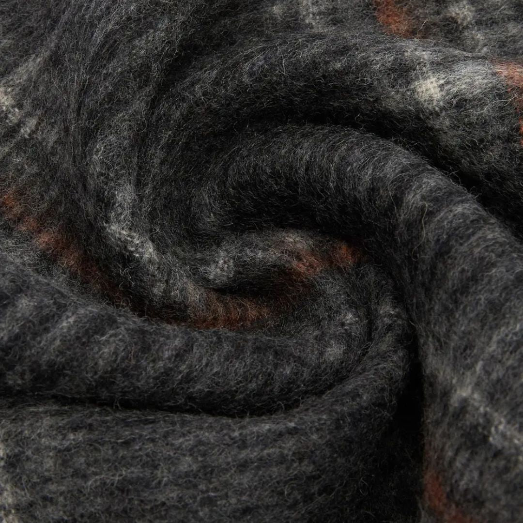 Barbour Marsden Reversible Lambswool Scarf in Grey and Navy