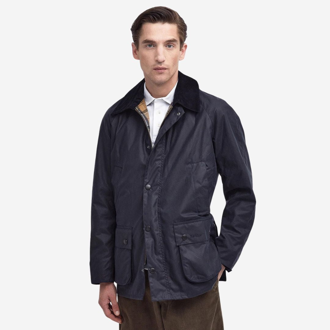 Barbour Men's Ashby Waxed Jacket in Navy