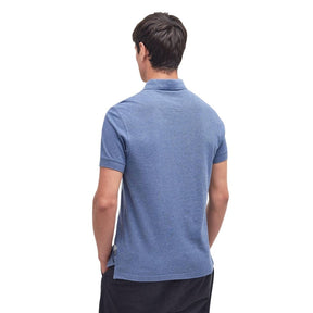 Barbour Men's Blaine Tartan Short-Sleeved Polo Shirt in Chambray