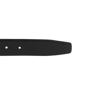 Barbour Men's Clyde Leather Belt in Saffiano Black