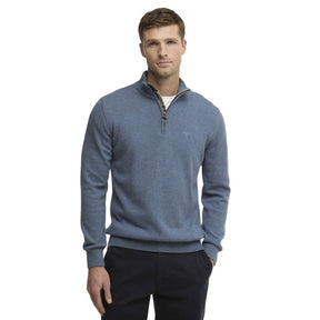 Barbour Men's Cotton Quarter-Zip Jumper in Dusk Blue