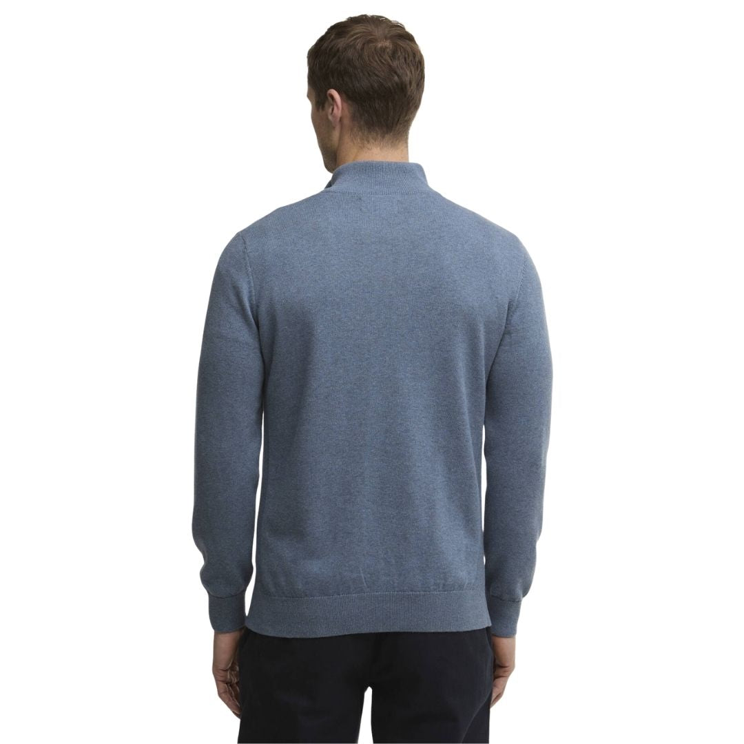 Barbour Men's Cotton Quarter-Zip Jumper in Dusk Blue