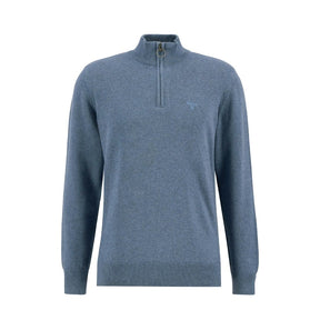 Barbour Men's Cotton Quarter-Zip Jumper in Dusk Blue