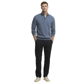 Barbour Men's Cotton Quarter-Zip Jumper in Dusk Blue
