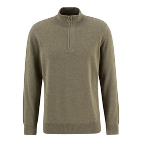 Barbour Men's Cotton Quarter-Zip Jumper in Smokey Olive