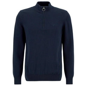 Barbour Men's Cotton Quarter-Zip Jumper in Classic Navy