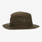 Barbour Men's Dawson Wax Safari Hat in Olive