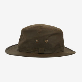 Barbour Men's Dawson Wax Safari Hat in Olive