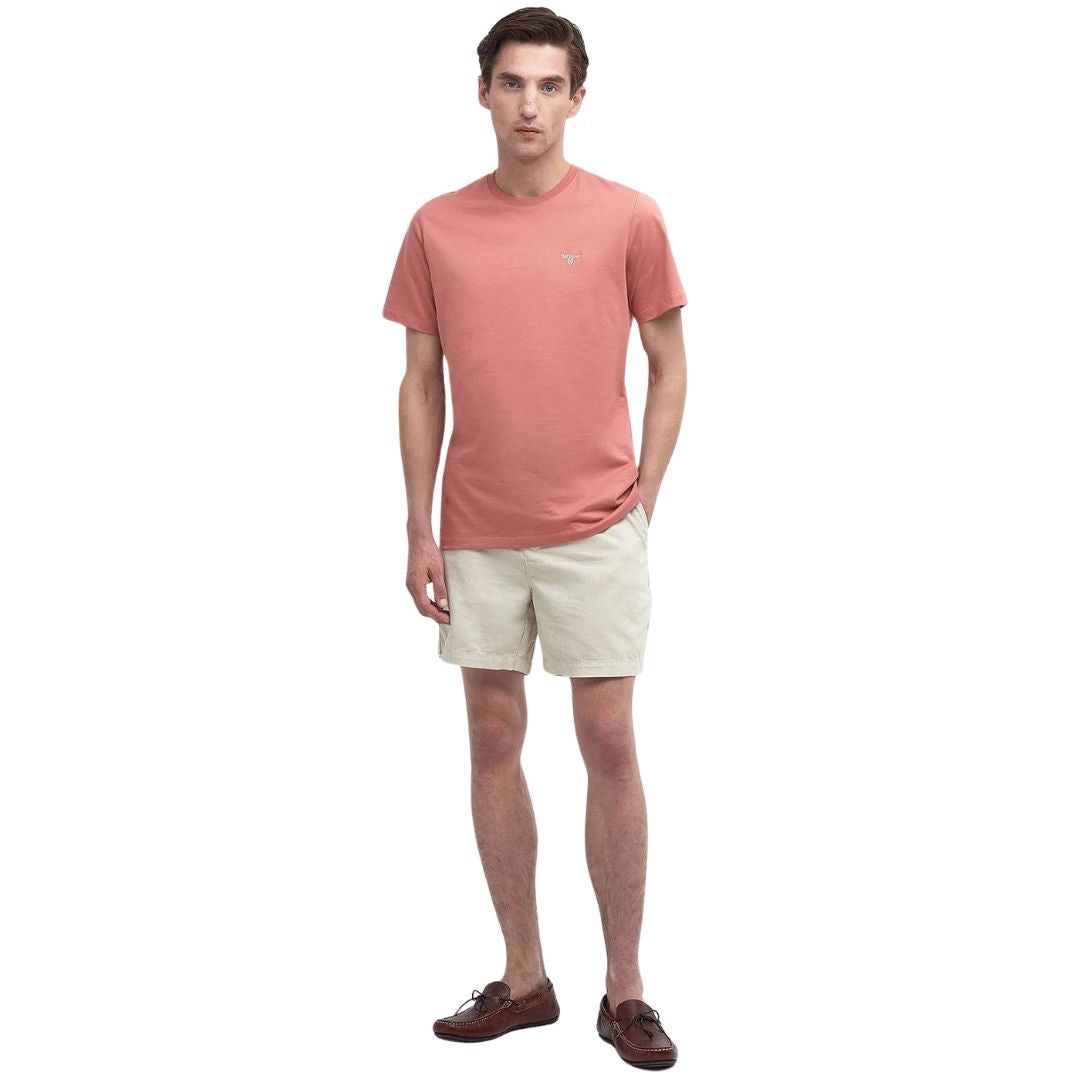 Barbour Men's Essential Sports T-Shirt in Pink Clay