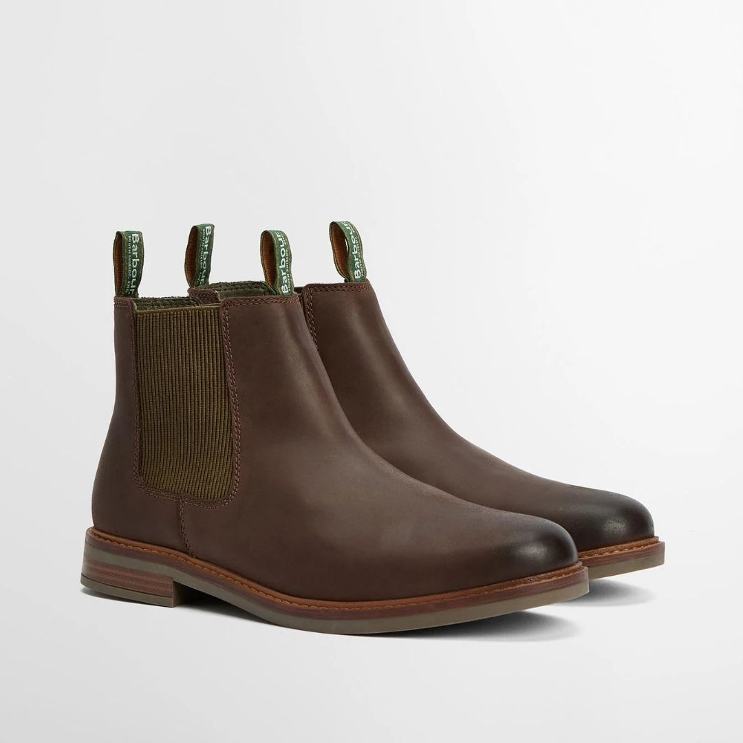 Barbour Men's Farsley Chelsea Boots in Choco