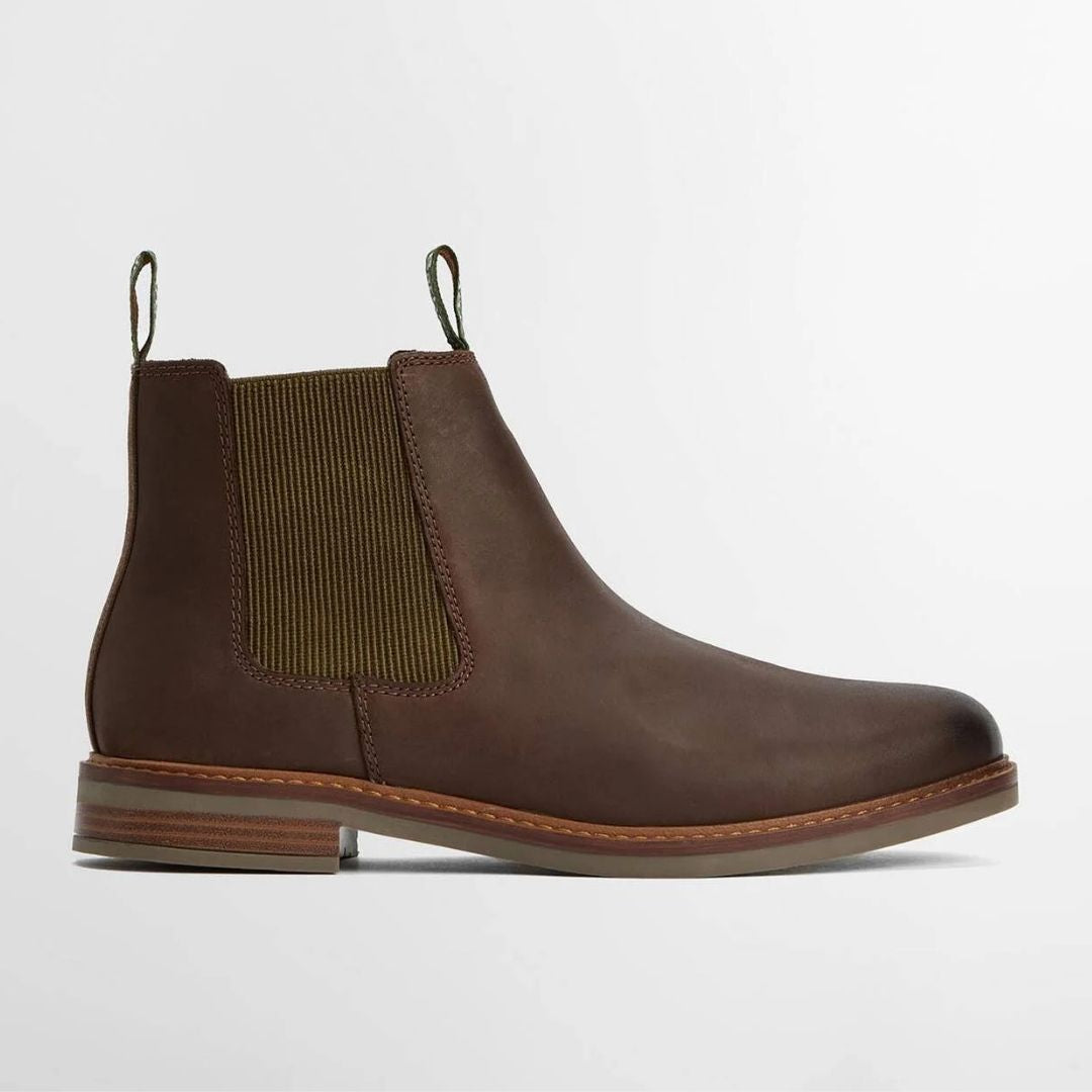 Barbour Men's Farsley Chelsea Boots in Choco