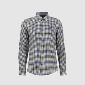 Barbour Men's Finkle Tailored Fit Gingham Shirt in Olive