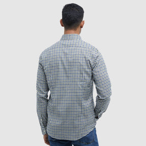 Barbour Men's Finkle Tailored Fit Gingham Shirt in Olive