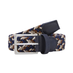 Barbour Men's Ford Belt in Navy and Rust Mix