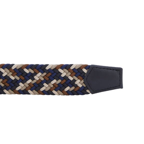 Barbour Men's Ford Belt in Navy and Rust Mix