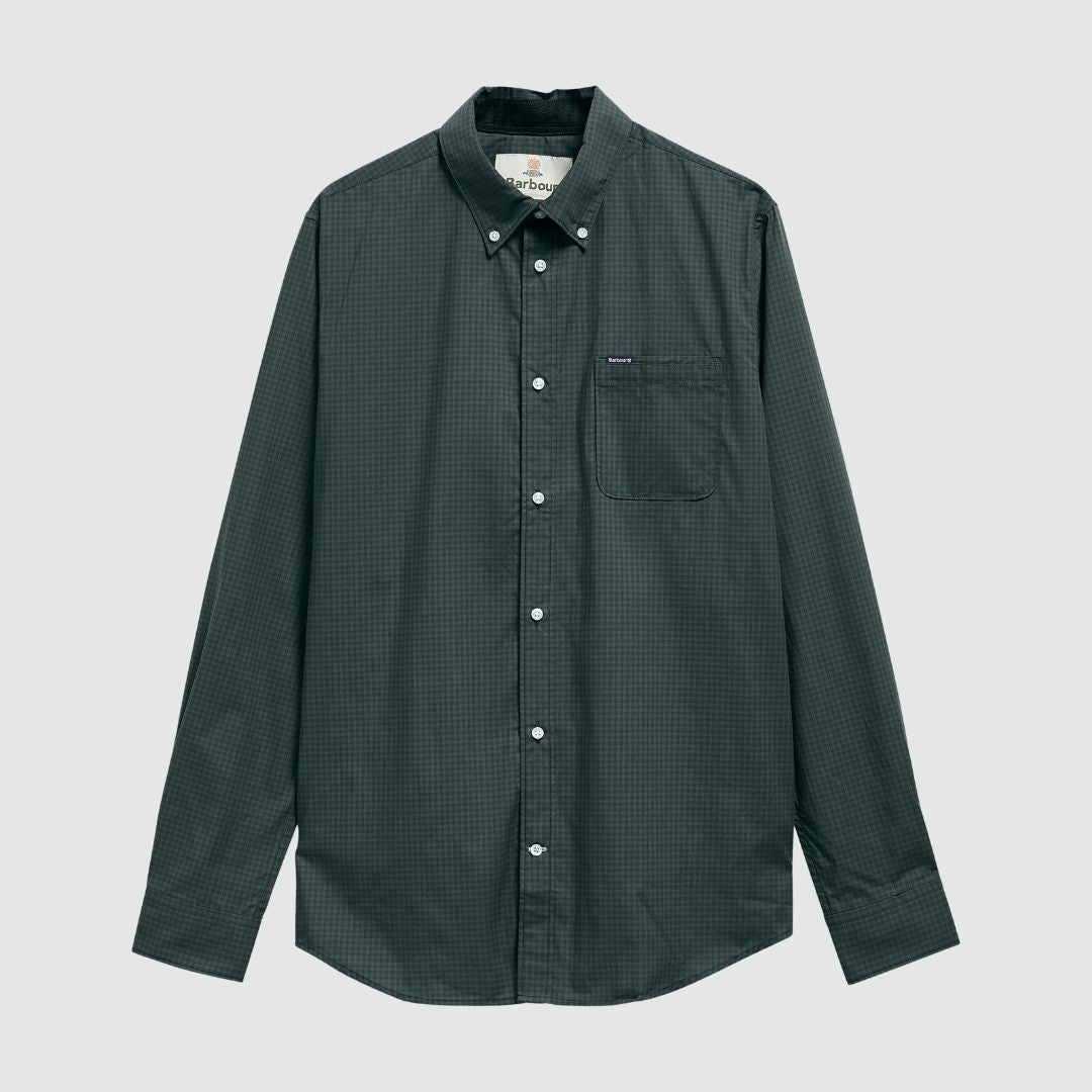 Barbour Men's Harbourwall Gingham Shirt in Green