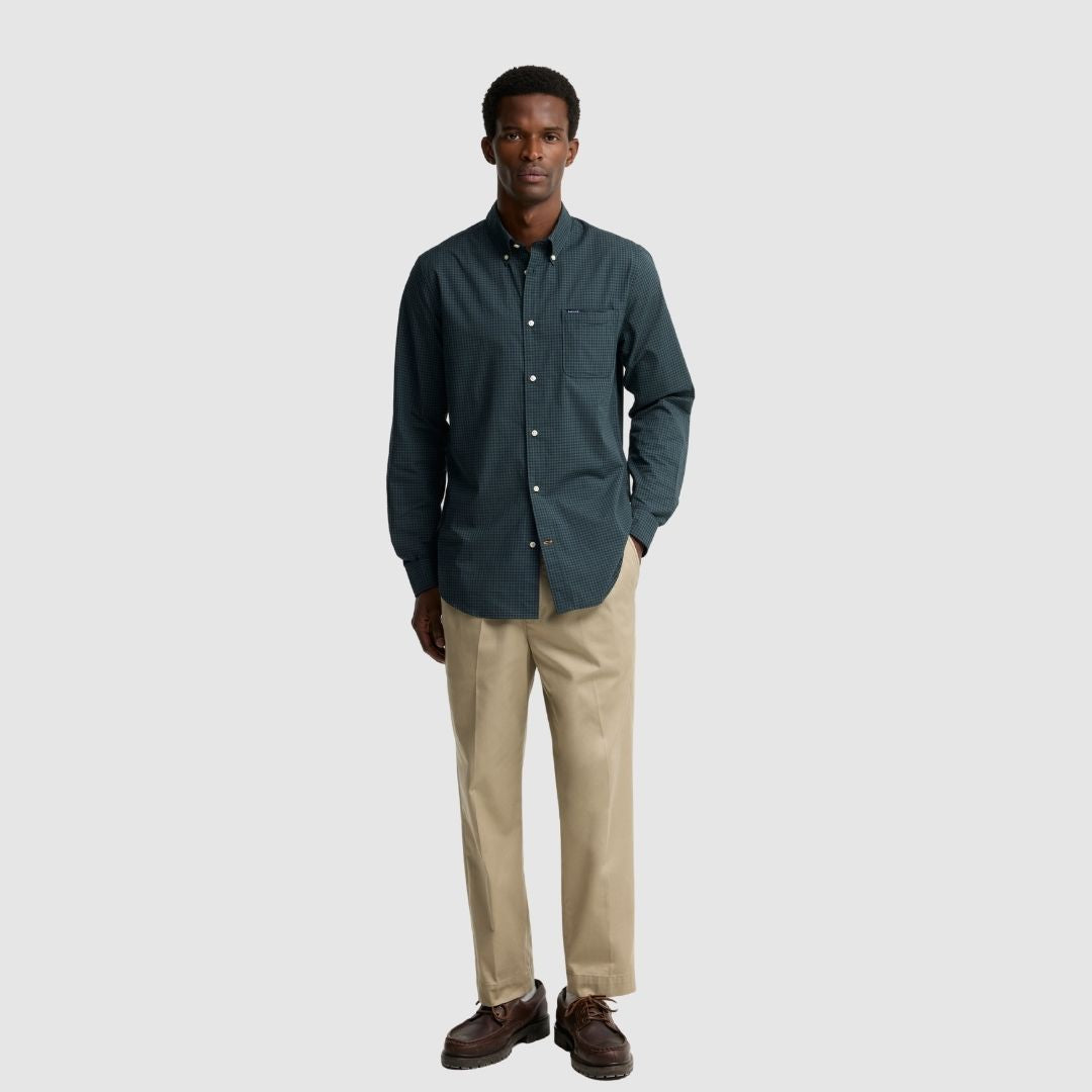 Barbour Men's Harbourwall Gingham Shirt in Green