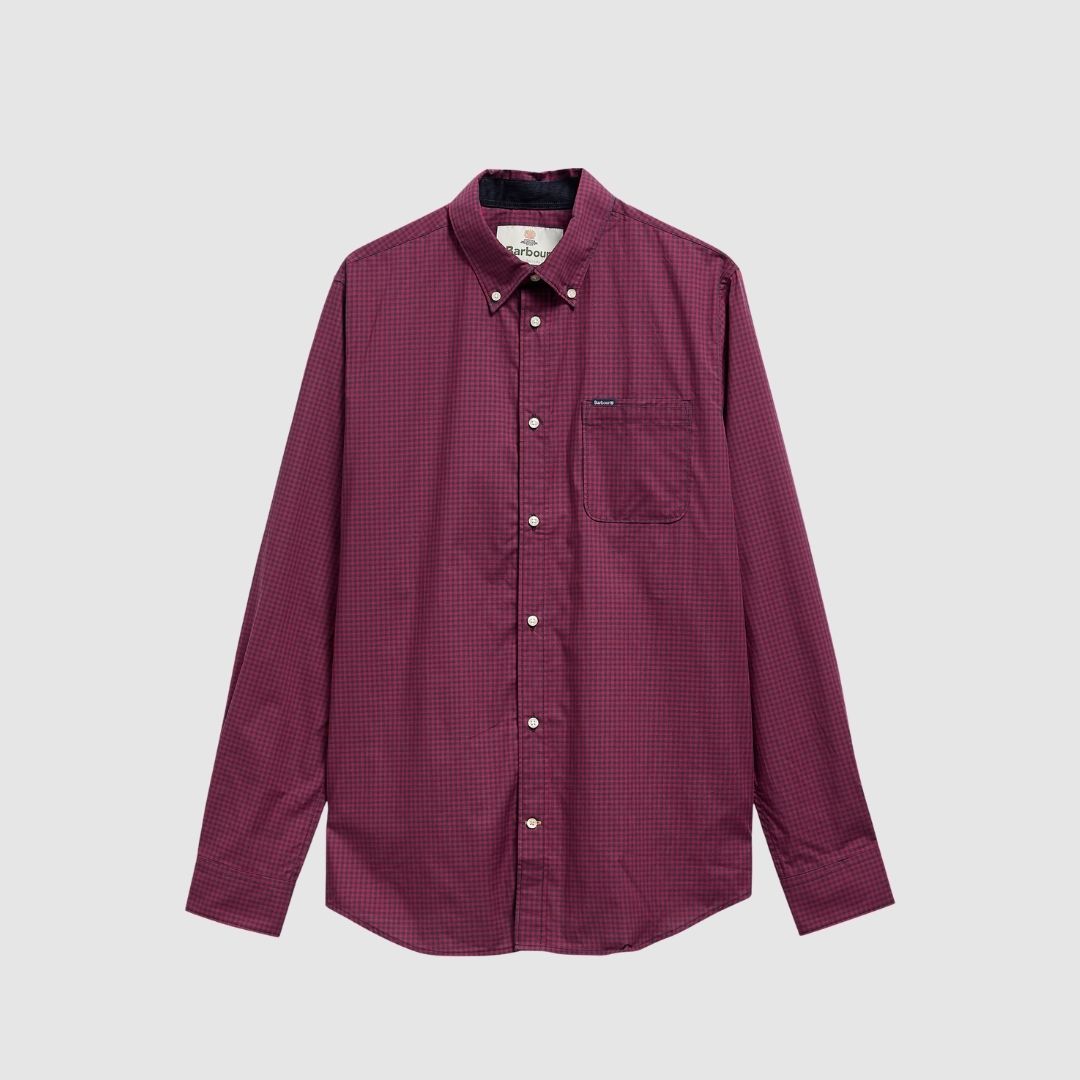Barbour Men's Harbourwall Gingham Shirt in Red