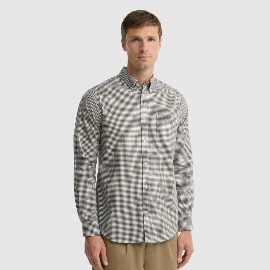 Barbour Men's Harbourwall Gingham Shirt in Sage