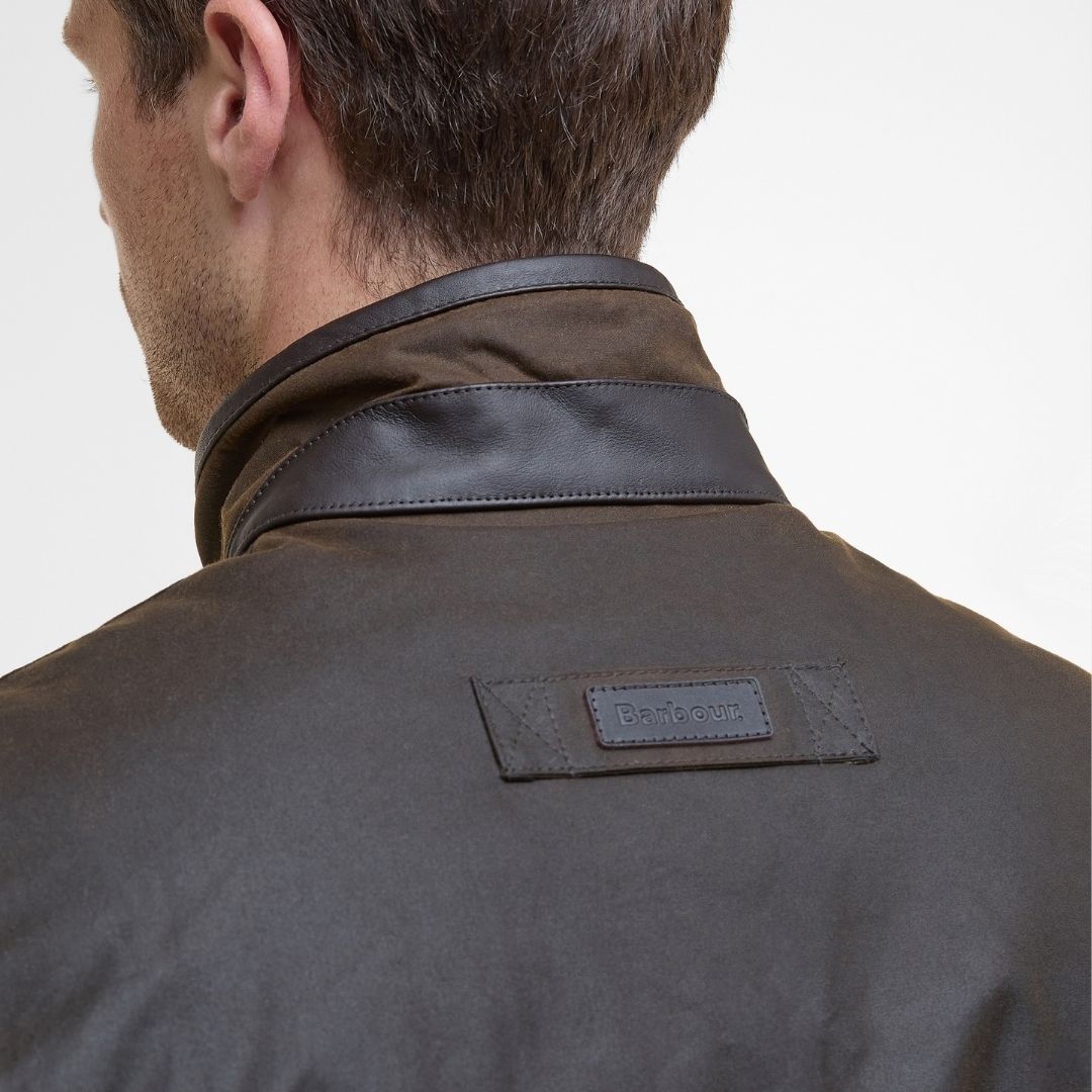Barbour Men's Hereford Waxed Jacket in Olive