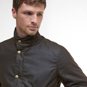 Barbour Men's Hereford Waxed Jacket in Olive
