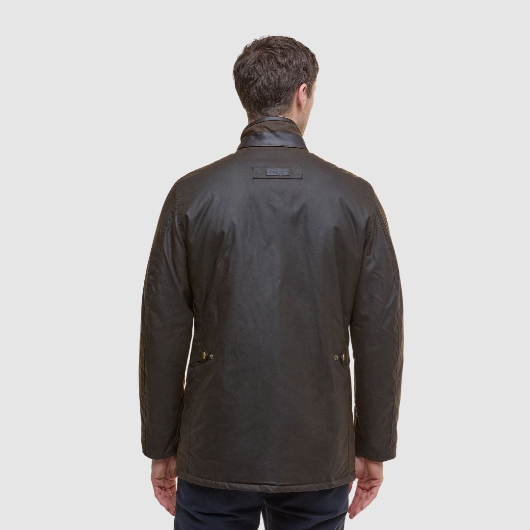 Barbour Men's Hereford Waxed Jacket in Olive
