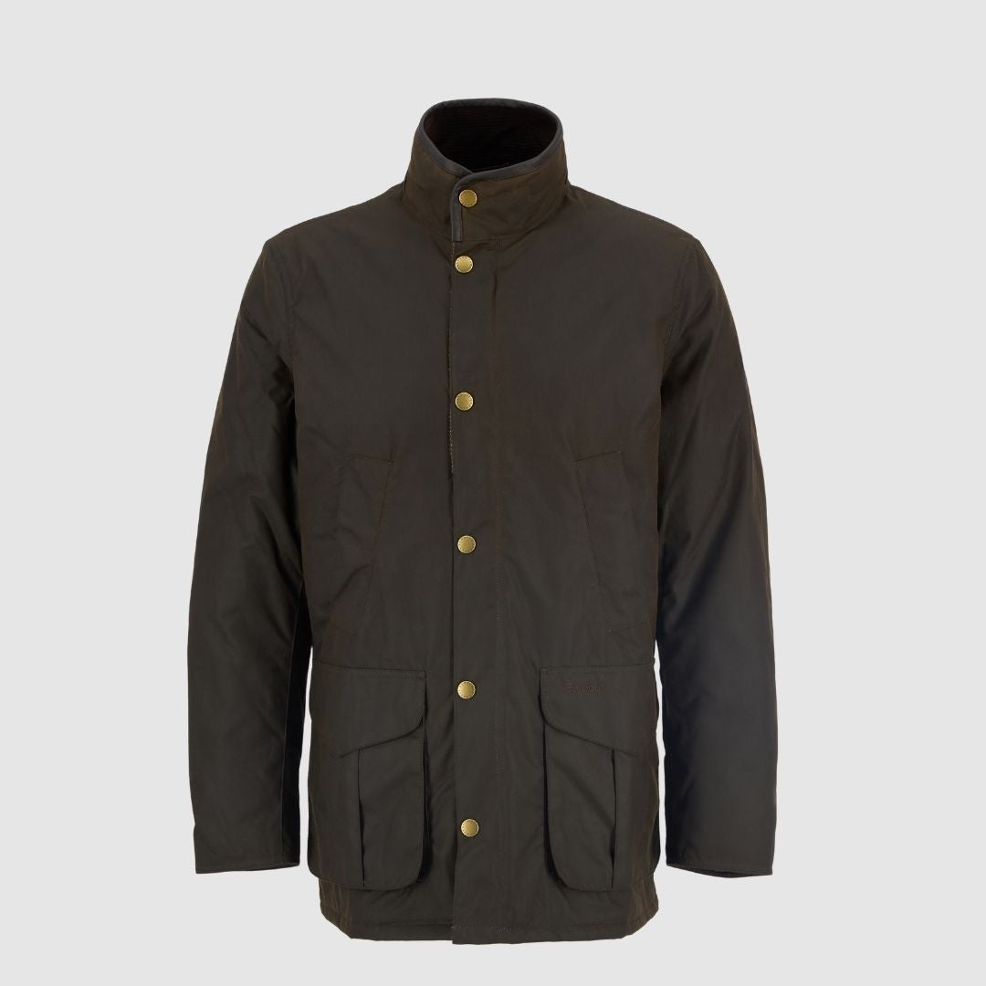 Barbour Men's Hereford Waxed Jacket in Olive