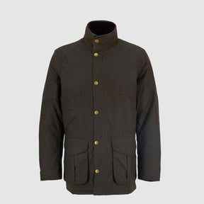 Barbour Men's Hereford Waxed Jacket in Olive