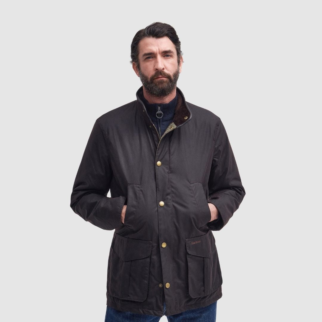 Barbour Men's Hereford Waxed Jacket in Rustic