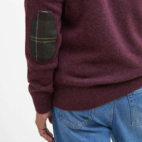 Barbour Men's Holden Half Zip Knit Jumper in Ruby Marl
