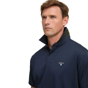 Barbour Men's Hylton Short-Sleeved Polo Shirt in Navy