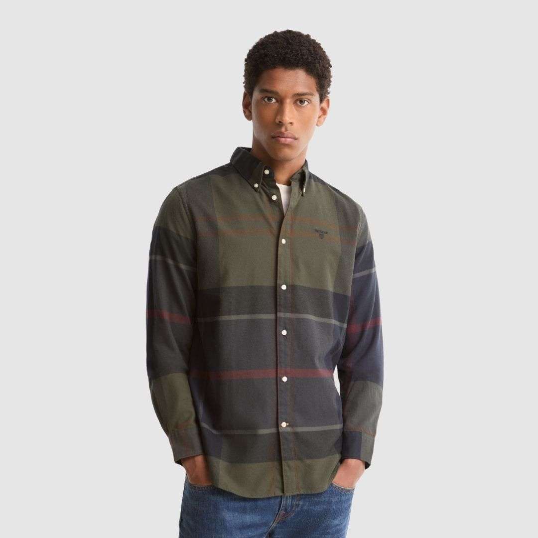 Barbour Men's Iceloch Tailored Fit Shirt in Shadow Tartan