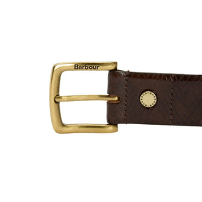 Barbour Men's Jaspar Leather Belt in Brown