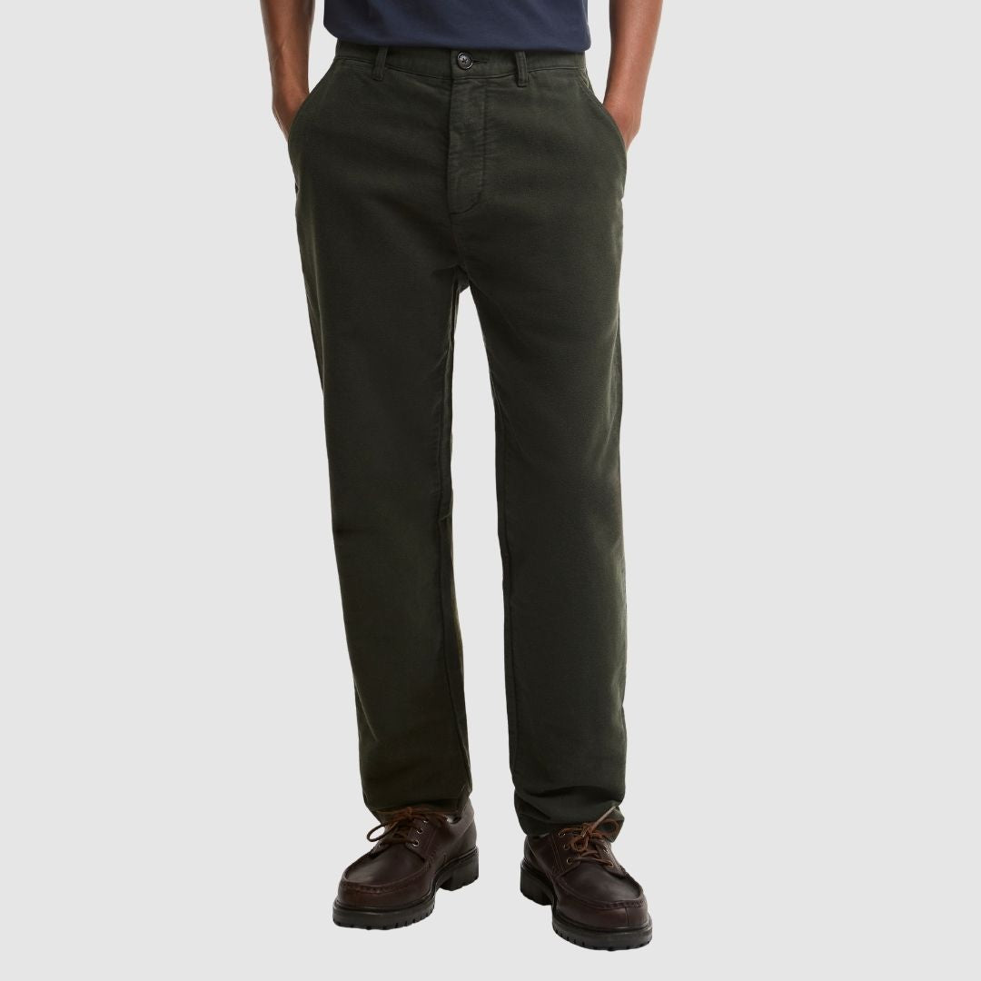 Barbour Men's Moleskin Tailored Fit Trouser in Sage
