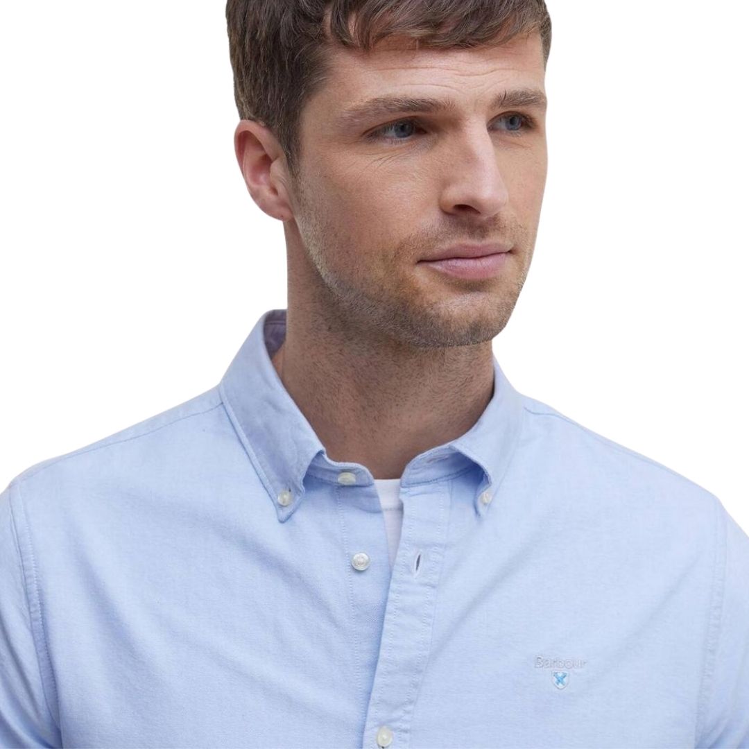 Barbour Men's Oxtown Oxford Tailored Shirt in Sky Blue