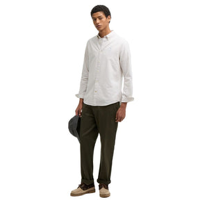 Barbour Men's Striped Oxford Tailored Long-Sleeved Shirt in Stone