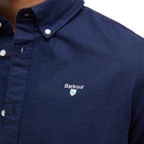 Barbour Men's Oxtown Oxford Tailored Short-Sleeved Shirt in Navy